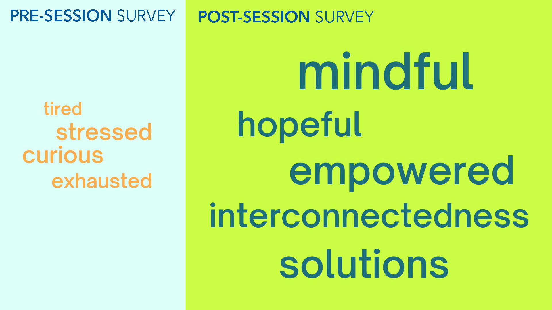 climate facilitation conversation pre- and post-survey